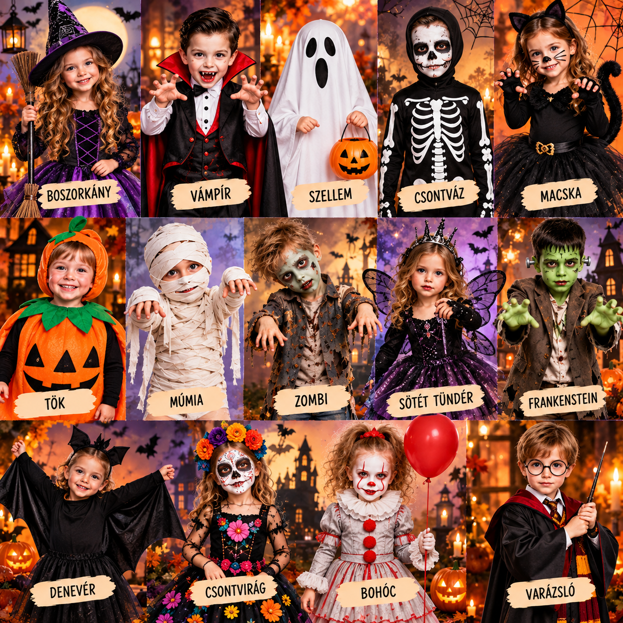 halloween jelmez ötletek gyerekeknek
